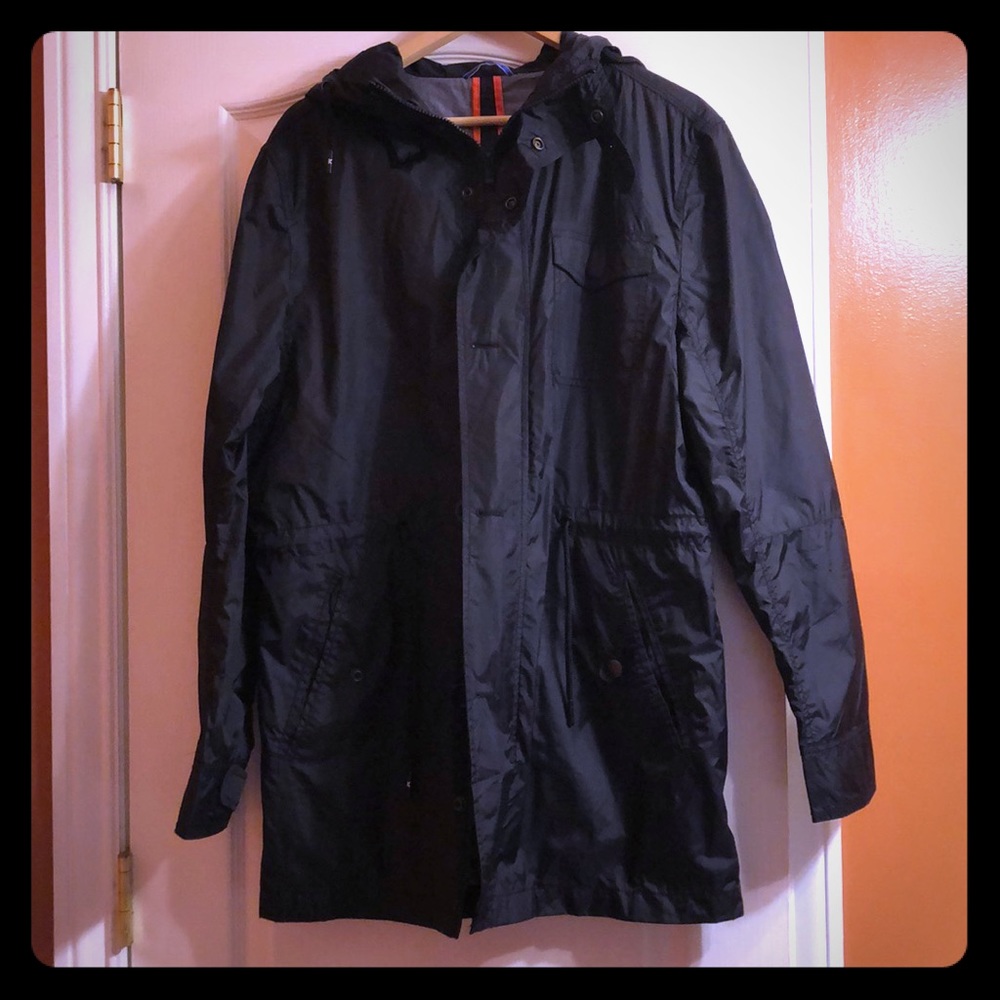 Jack and Jones men’s navy rain jacket NWOT Sz L
